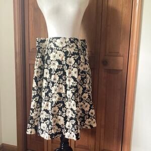 Gap Black & Cream A-line Skirt, Size 16